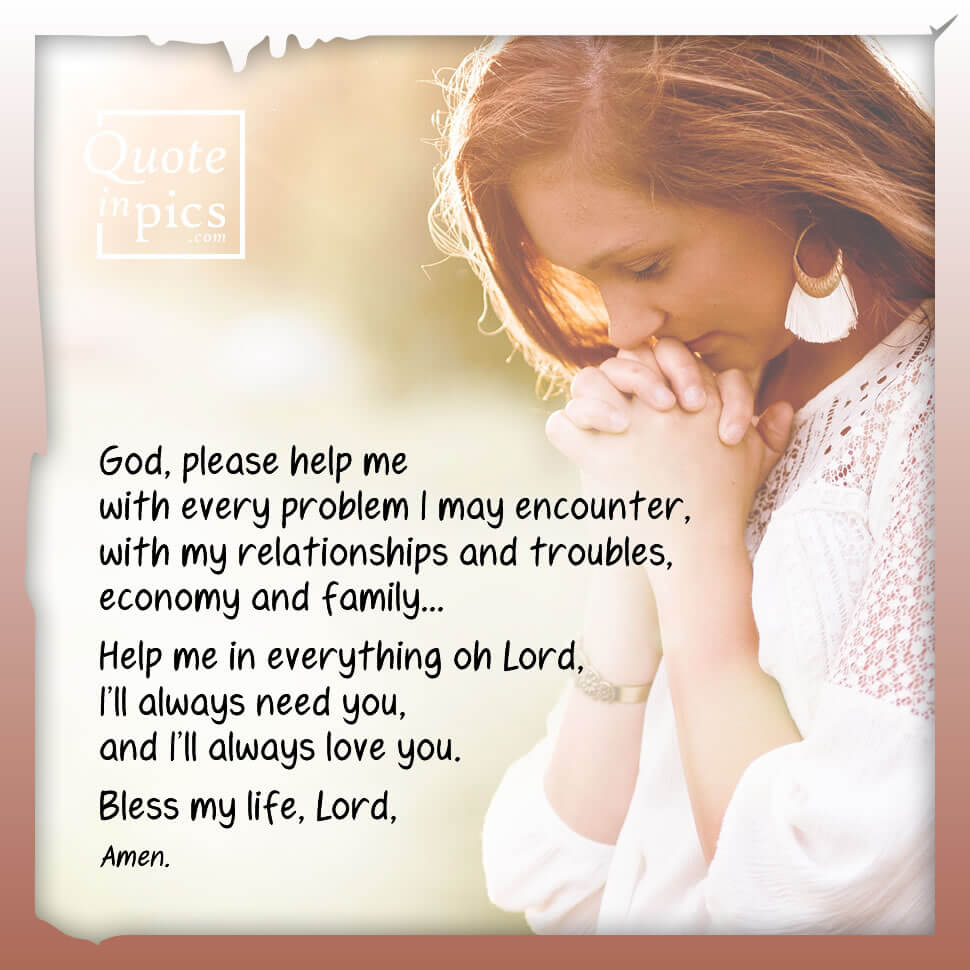 Prayer: God, please help me! - Quote in pics