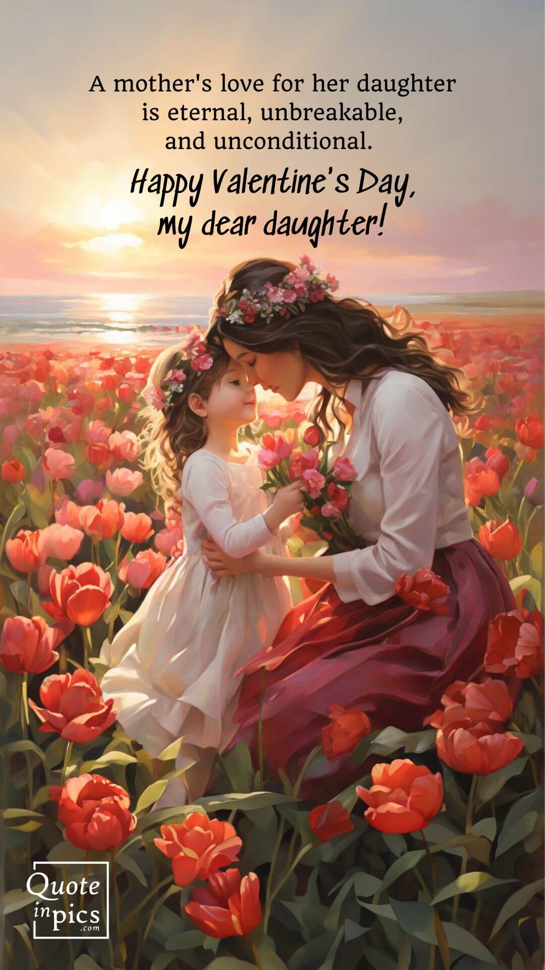 Mother to Daughter Valentine's Day Love Letter and Poem: Images and Messages to Share