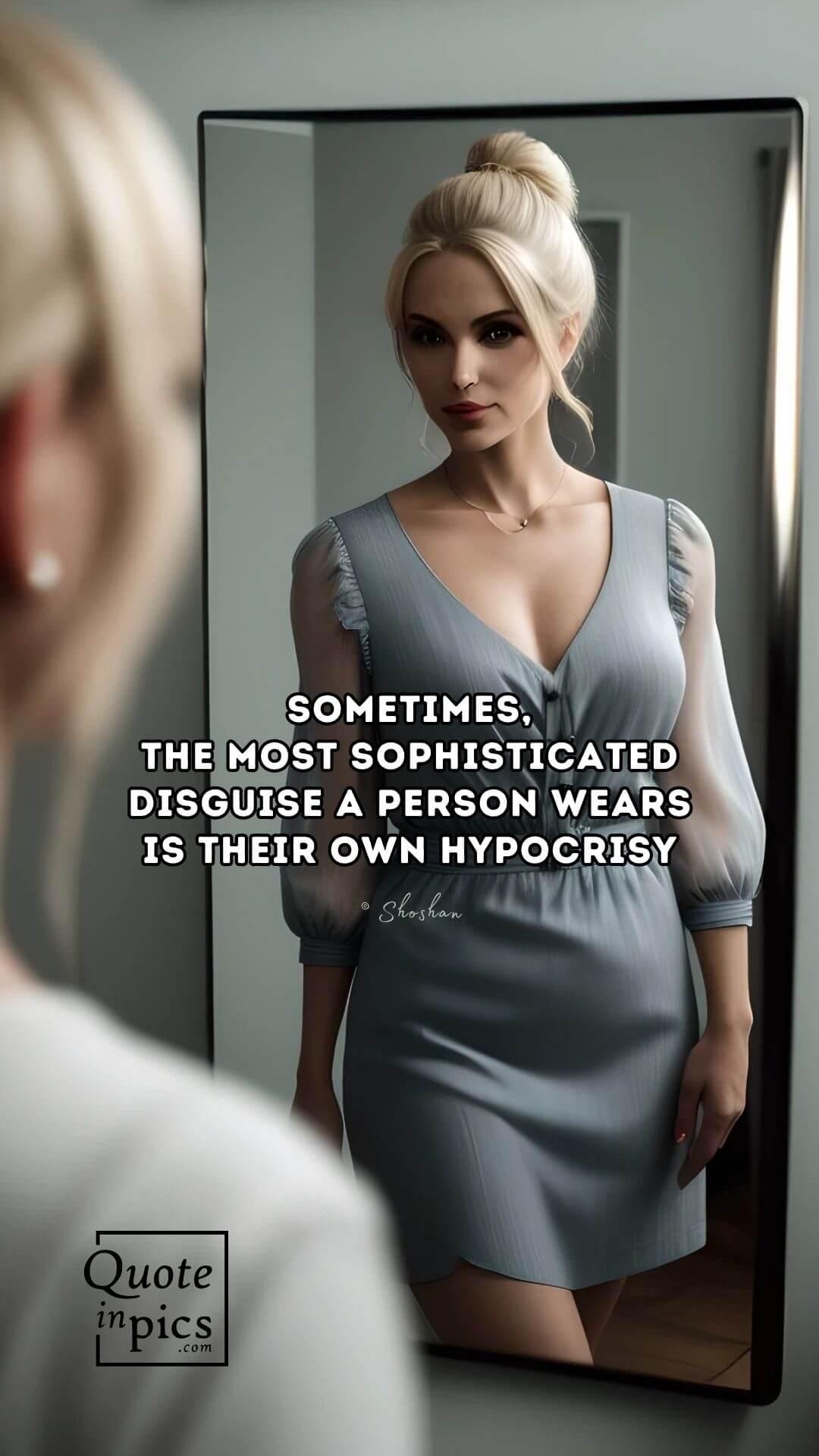 Sometimes, the most sophisticated disguise a person wears is their own hypocrisy - Shoshan