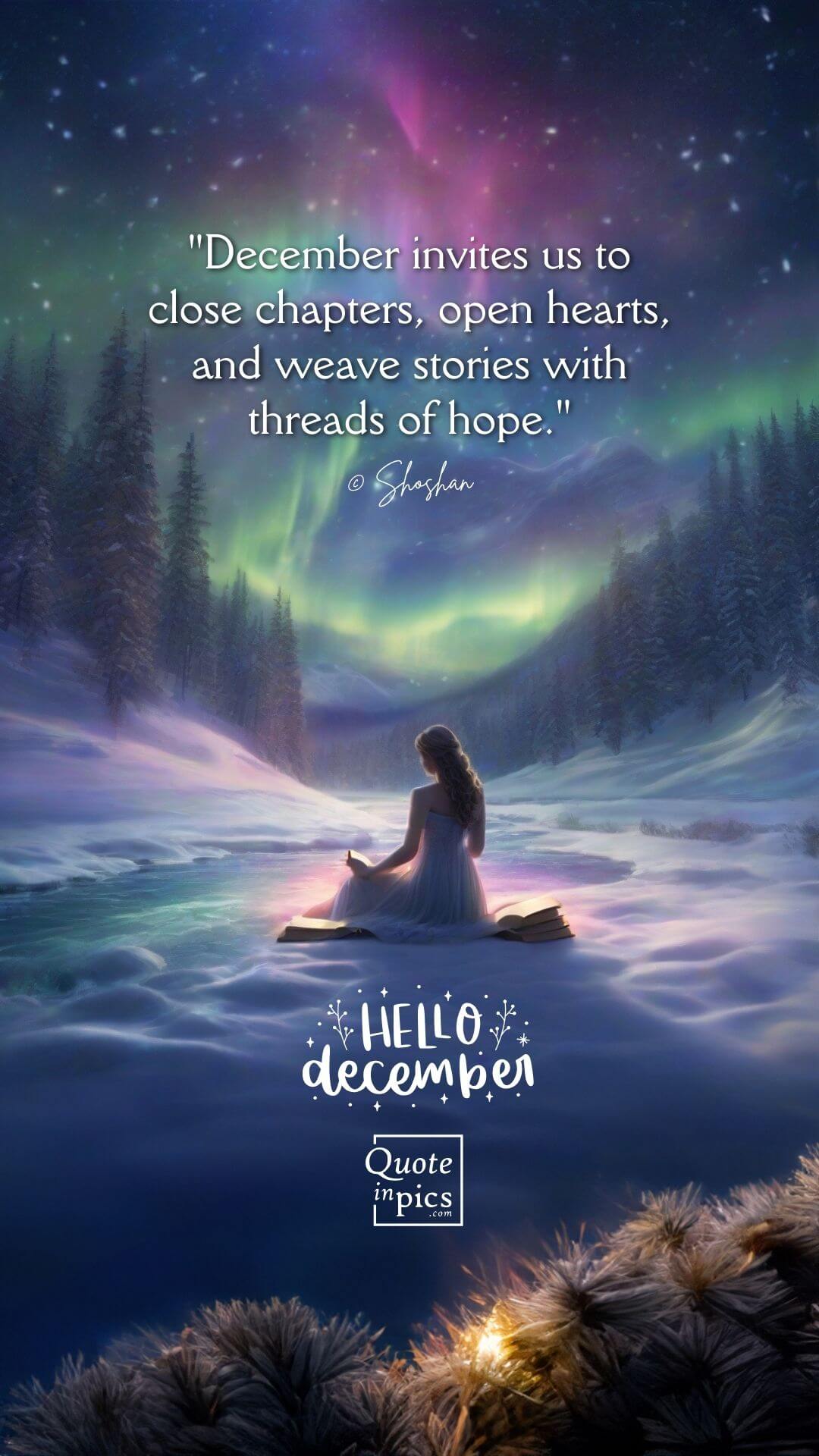 Beautiful image and quote to welcome December