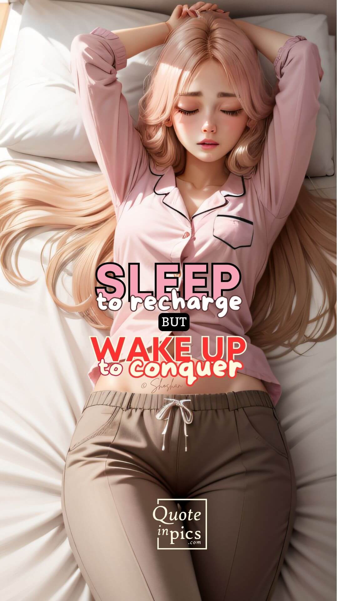 Sleep to recharge, but wake up to conquer.