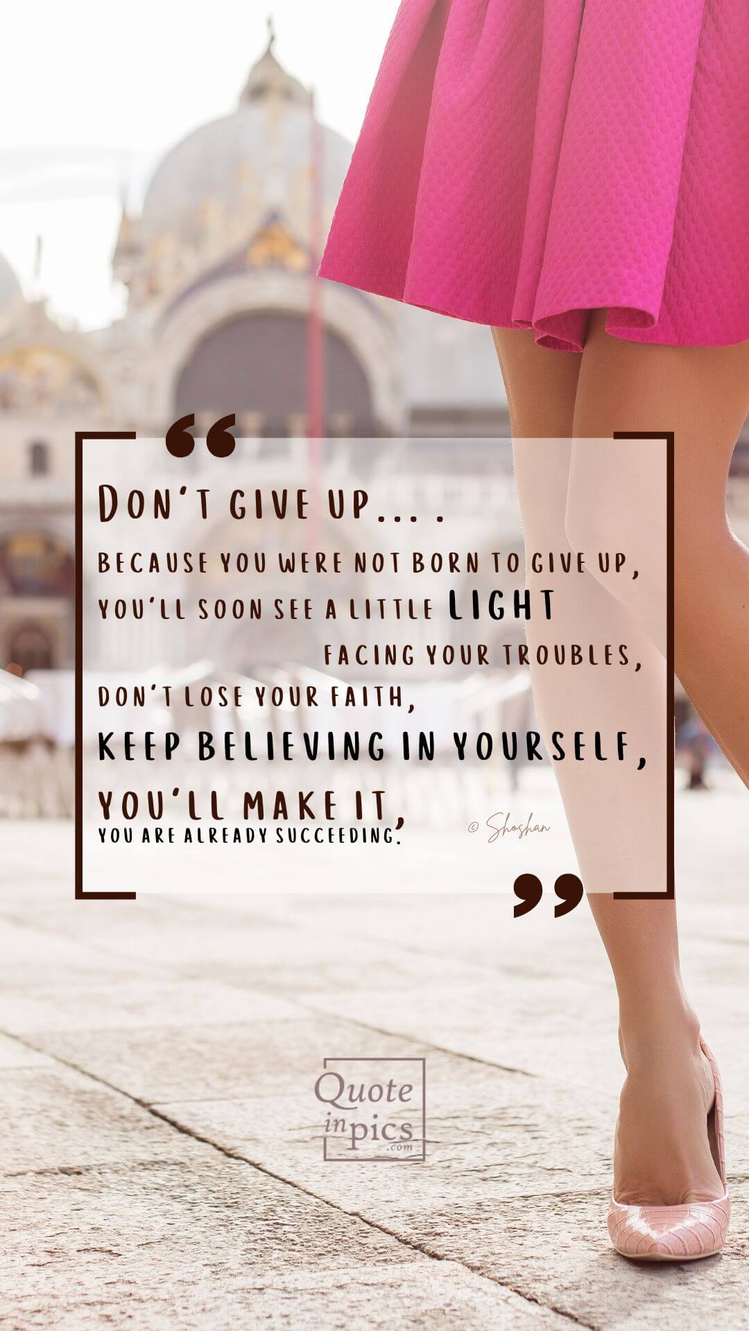 Don't give up... because you were not born to give up
