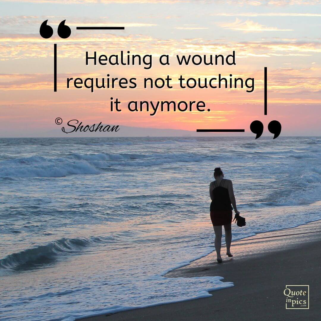 Healing a wound requires not touching it anymore