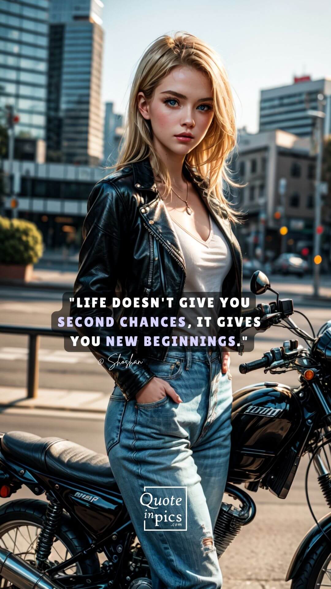 Life doesn't give you second chances, it gives you new beginnings.