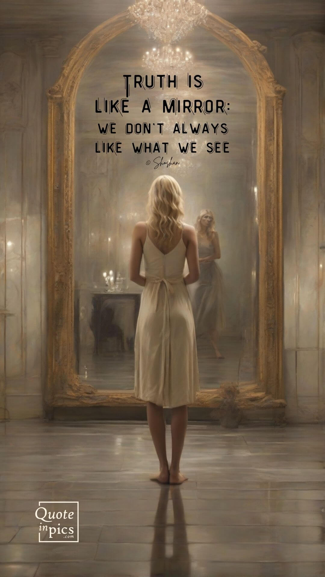 Truth is like a mirror we don't always like what we see